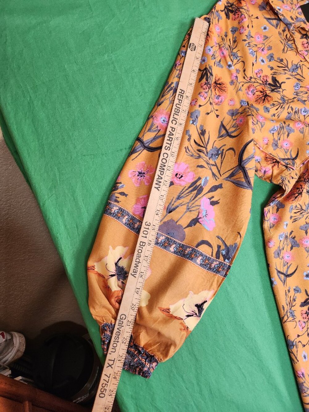 R.Vivimos Mustard Yellow Boho Floral Tassel Maxi Dress Peasant 2XL 70s Vibe NWT - Picture 11 of 13
